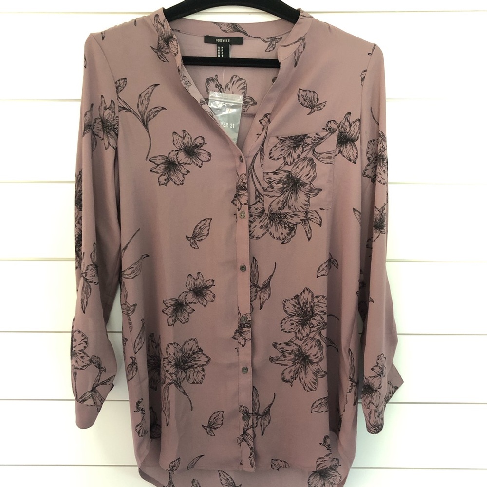 F21 Oversized Hi-low Blouse